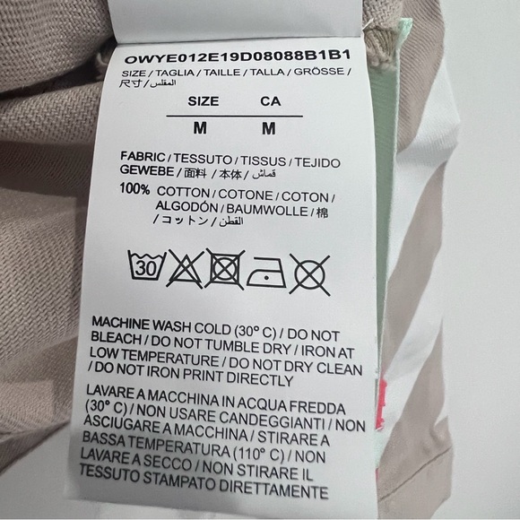 Off-White Diagonal Print Denim Jacket In Neutrals - Picture 9 of 10